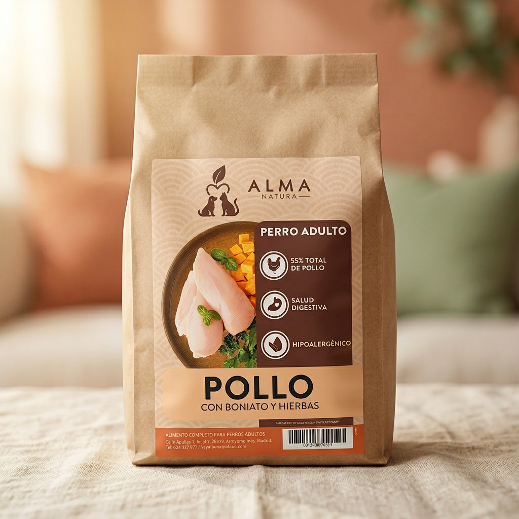Saco Alma Natura Pollo con Boniato y Hierbas